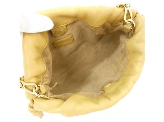 Borsa Mini Loewe Flamenco Giallo - vista 9