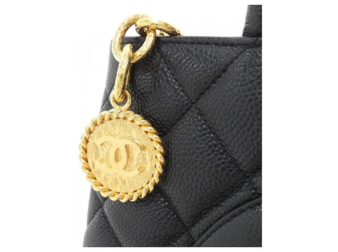 Borsa Chanel 1804 in pelle di vitello granulata nera Nero - vista 5