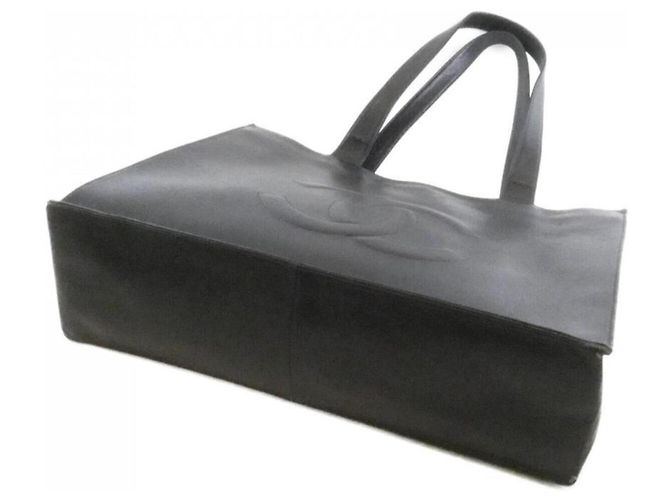 Borsa Chanel in pelle di vitello martellata nera Nero - vista 3