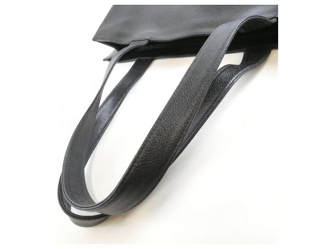 Borsa Chanel in pelle di vitello martellata nera Nero - vista 6