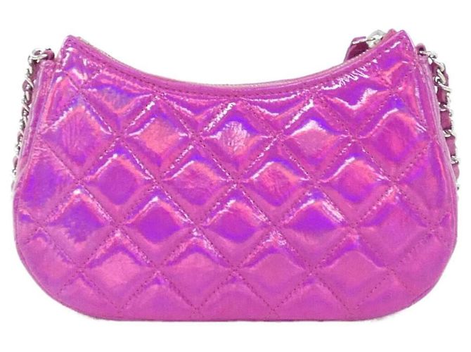 Borsa a tracolla Chanel AP3691 in pelle di capra rosa - vista 2
