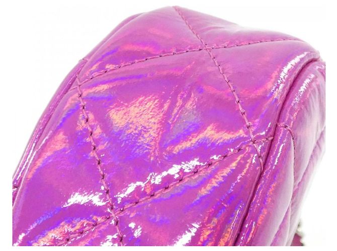 Borsa a tracolla Chanel AP3691 in pelle di capra rosa - vista 3