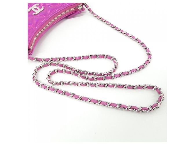 Borsa a tracolla Chanel AP3691 in pelle di capra rosa - vista 8