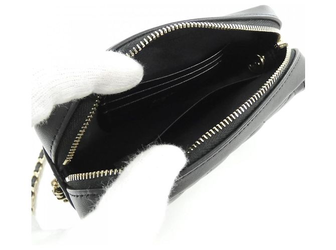 Borsa a mano Chanel AP4516 in pelle d'agnello Nero Bianco - vista 8