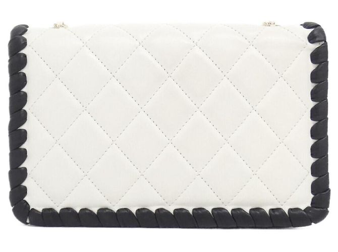 Portafoglio con catena Chanel AP5145 Nero Bianco - vista 2