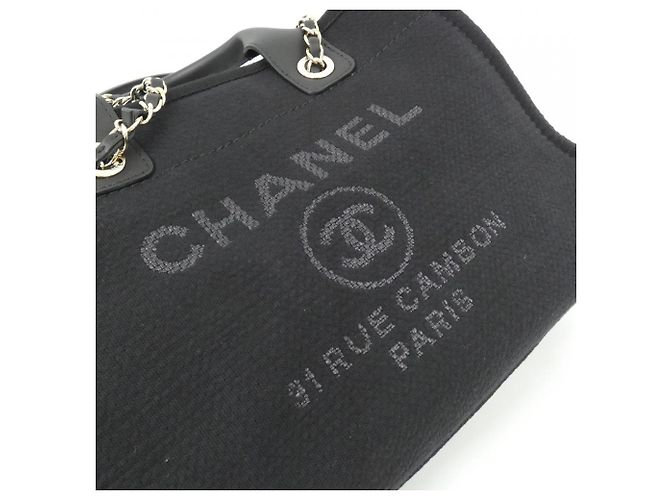 Borsa Chanel Deauville Line AS3257 Nero - vista 4