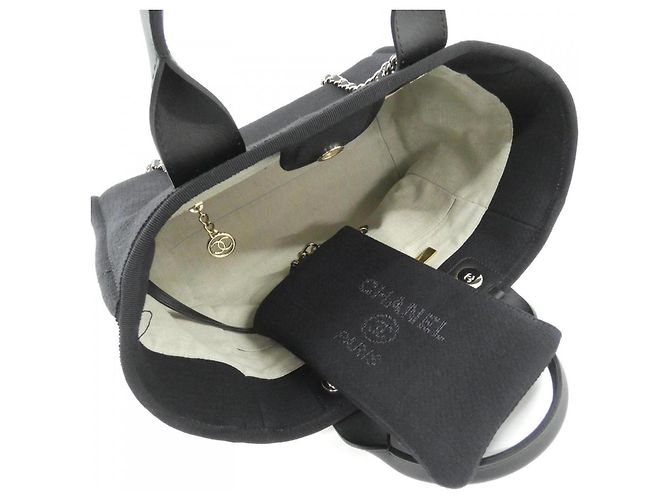Borsa Chanel Deauville Line AS3257 Nero - vista 7