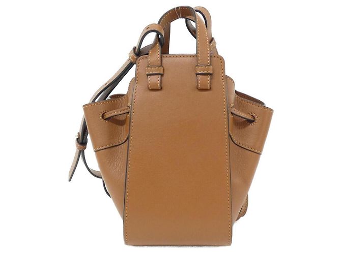 Mini Borsa a Tracolla Loewe Hammock con Coulisse Marrone - vista 2