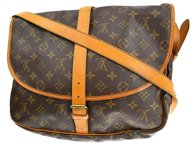 Louis Vuitton Saumur Monogram 35 Marrone - vista 2