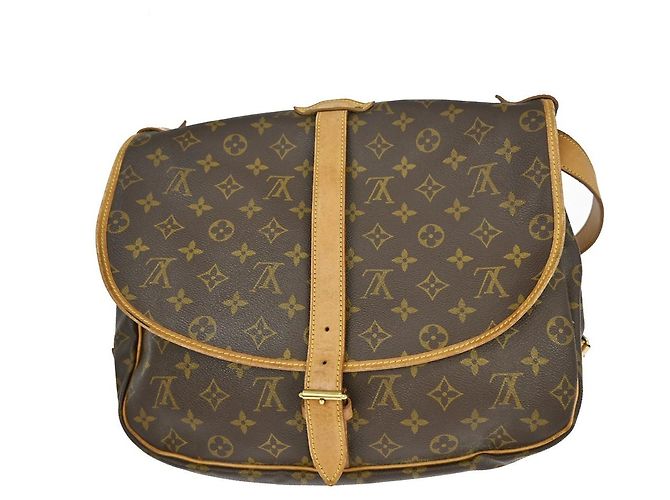 Louis Vuitton Saumur Monogram 35 Marrone - vista 2