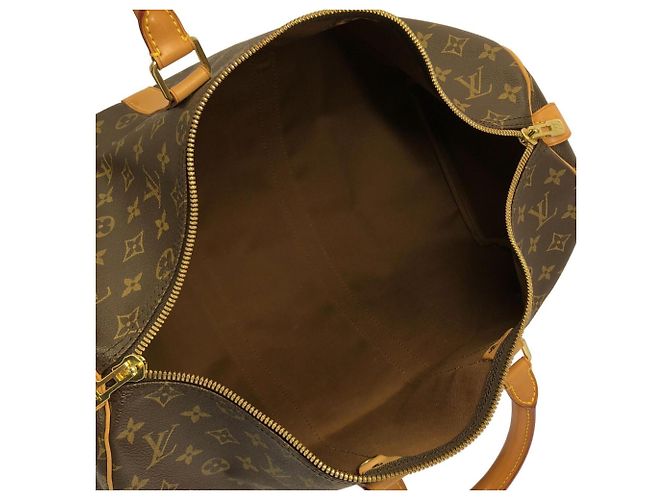 Borsa Boston Louis Vuitton Monogram Keepall 45cm Marrone - vista 9