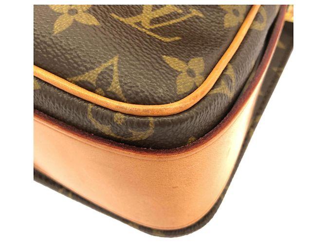 Borsa a tracolla Louis Vuitton Monogram Cartouchiere Marrone - vista 3
