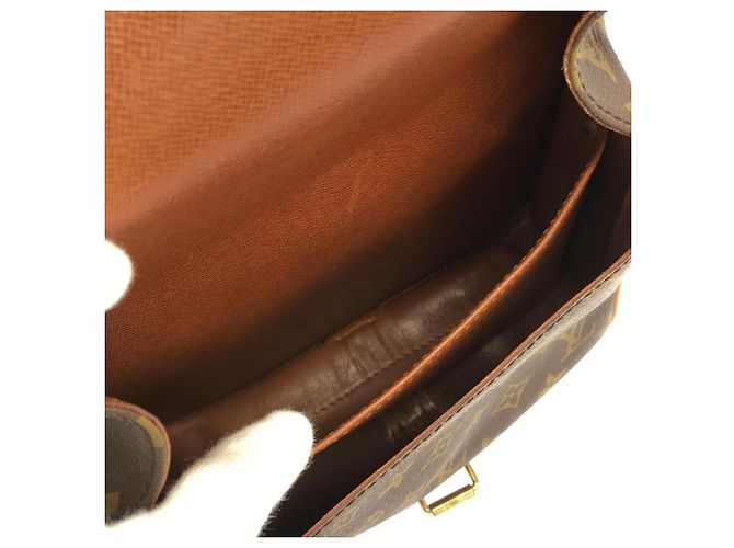 Borsa a tracolla Louis Vuitton Monogram Cartouchiere Marrone - vista 9