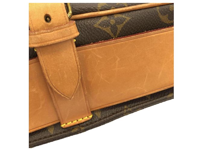 Borsa a tracolla Louis Vuitton Monogram Cartouchiere Marrone - vista 4