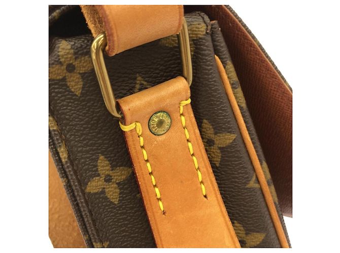 Borsa a tracolla Louis Vuitton Monogram Cartouchiere Marrone - vista 7