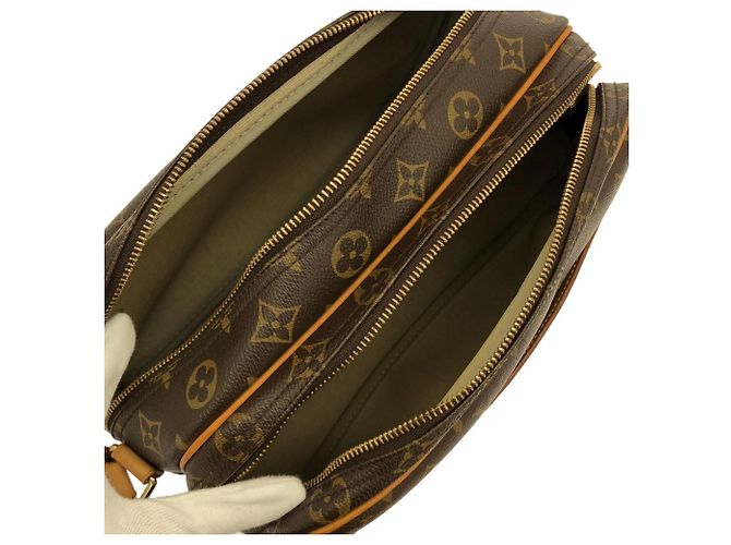 Borsa a tracolla Louis Vuitton Monogram Reporter Marrone - vista 10