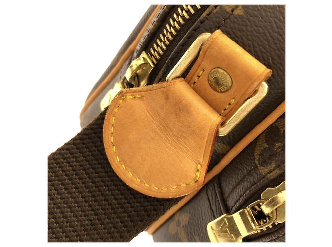 Borsa a tracolla Louis Vuitton Monogram Reporter Marrone - vista 7