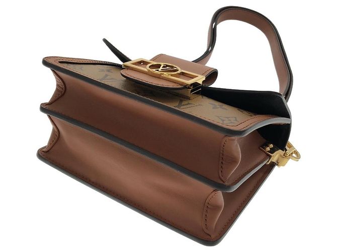 Borsa a spalla MINI Louis Vuitton Monogram Reverse Dauphine Marrone - vista 3