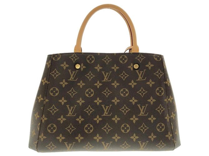 Borsa Louis Vuitton Monogram Montaigne MM Marrone - vista 2