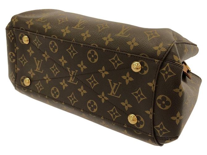 Borsa Louis Vuitton Monogram Montaigne MM Marrone - vista 3