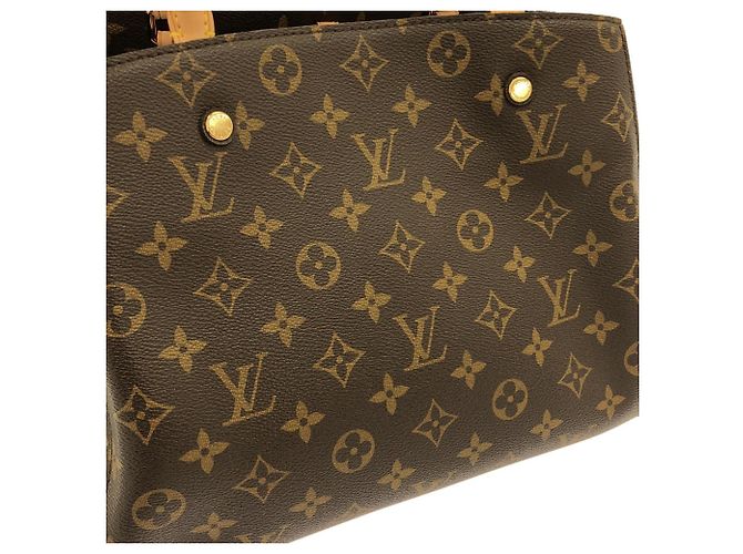 Borsa Louis Vuitton Monogram Montaigne MM Marrone - vista 5