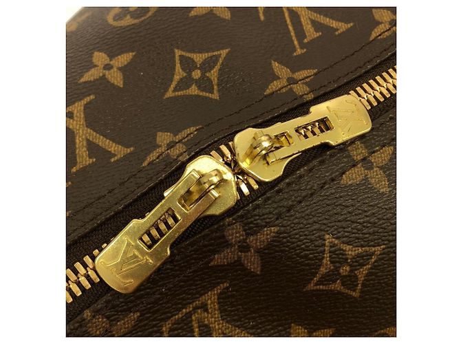 Borsa Boston Louis Vuitton Monogram Keepall Bandoulière 60cm Marrone - vista 6