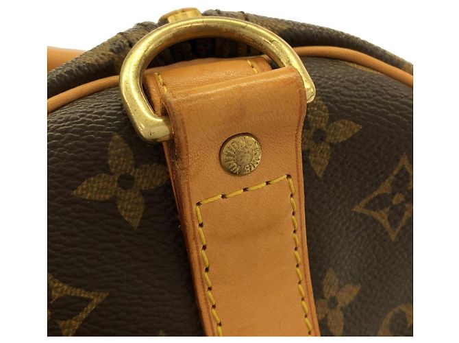 Borsa Boston Louis Vuitton Monogram Keepall Bandoulière 60cm Marrone - vista 8
