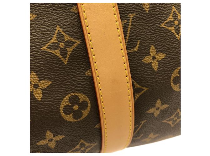 Borsa Boston Louis Vuitton Monogram Keepall 55cm Marrone - vista 3