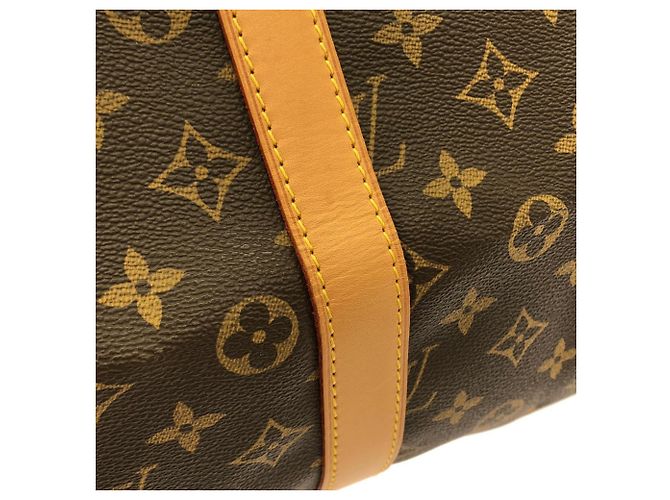 Borsa Boston Louis Vuitton Monogram Keepall 55cm Marrone - vista 4