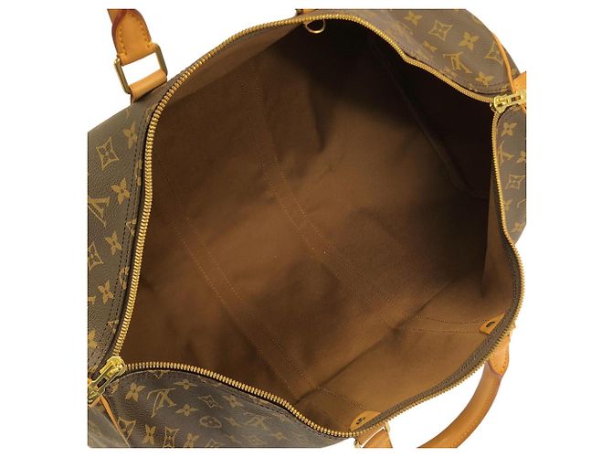 Borsa Boston Louis Vuitton Monogram Keepall 55cm Marrone - vista 9