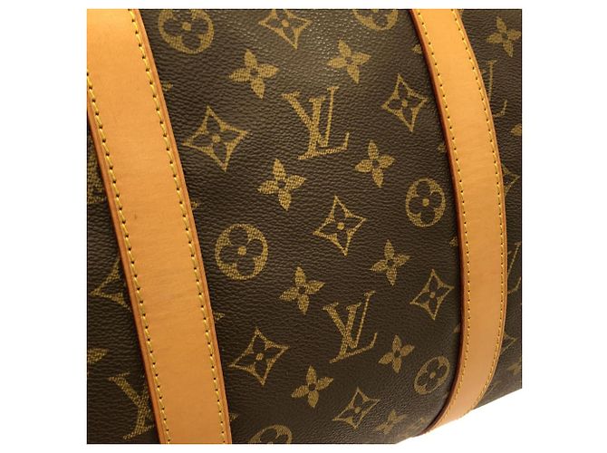 Borsa Boston Louis Vuitton Monogram Keepall 55cm Marrone - vista 3