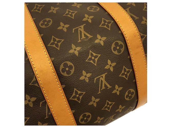Borsa Boston Louis Vuitton Monogram Keepall 55cm Marrone - vista 4