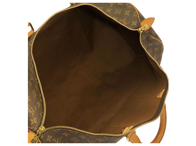 Borsa Boston Louis Vuitton Monogram Keepall 55cm Marrone - vista 9