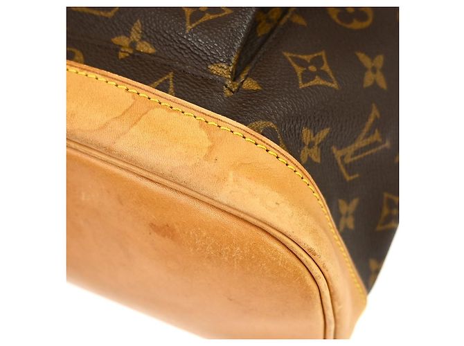 Louis Vuitton Vintage Montsouris Monogram Canvas GM Marron - vue 7