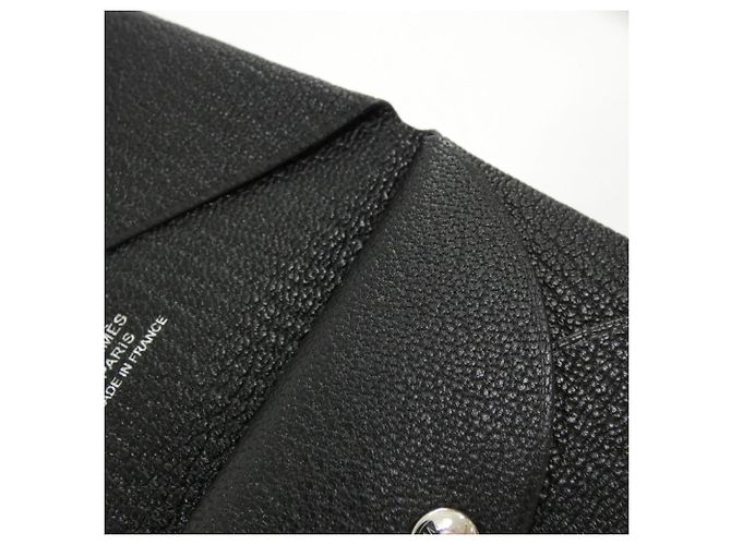 Hermès Hermes Calvi Duo Wallet/Coin Case Black - view 4
