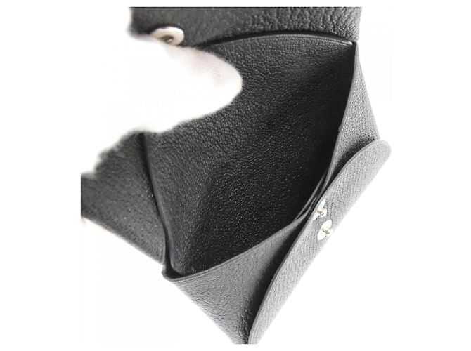 Hermès Hermes Calvi Duo Wallet/Coin Case Black - view 5
