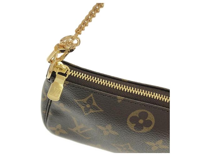 Louis Vuitton Monogram Mini Pochette Accessoires Marrone - vista 3