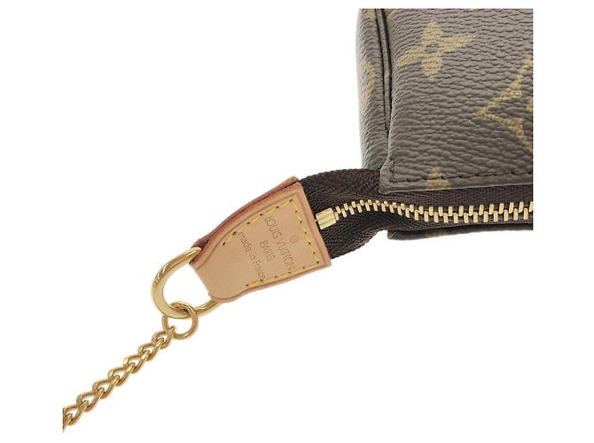 Louis Vuitton Monogram Mini Pochette Accessoires Marrone - vista 4