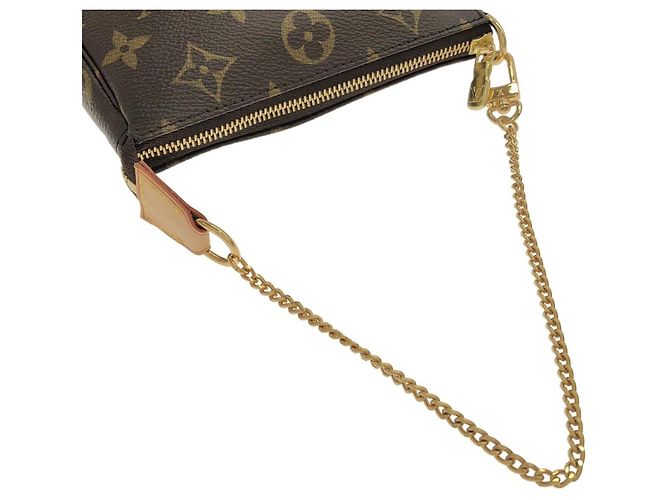 Louis Vuitton Monogram Mini Pochette Accessoires Marrone - vista 5