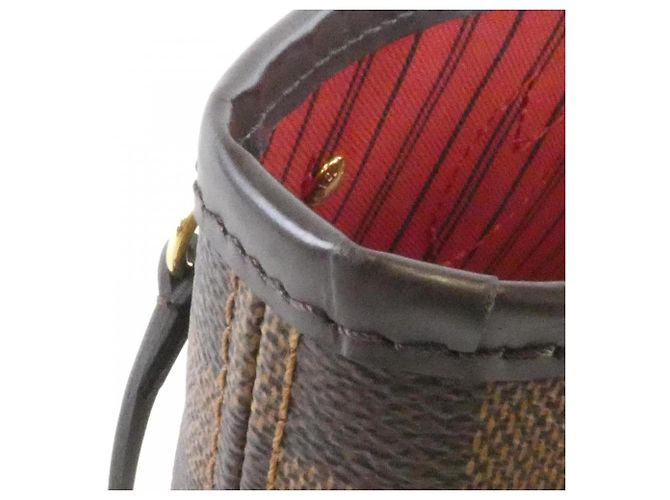 Borsa Louis Vuitton Damier Neverfull PM Marrone - vista 4