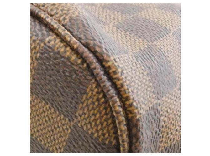 Borsa Louis Vuitton Damier Neverfull MM Marrone - vista 3