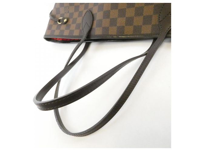 Borsa Louis Vuitton Damier Neverfull MM Marrone - vista 4