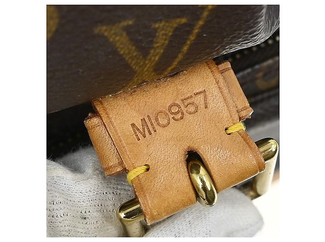 Louis Vuitton Vintage Montsouris Monogram Canvas GM Marron - vue 5