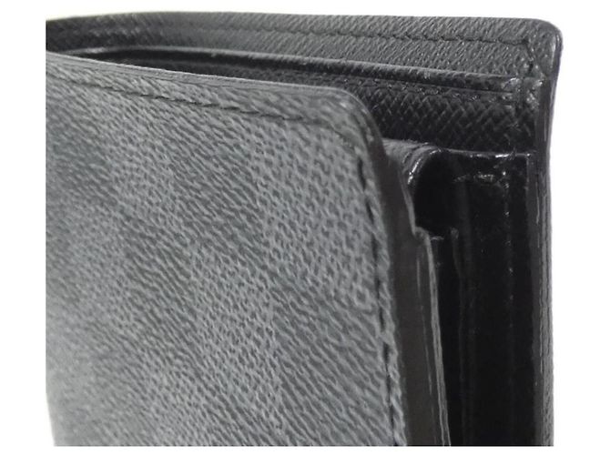Louis Vuitton Damier Graphite Portefeuille Marco Wallet Grigio antracite Damier ebene - vista 3