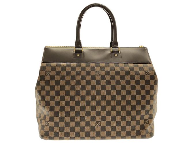 Borsa Boston Louis Vuitton Damier Greenwich PM Marrone - vista 2