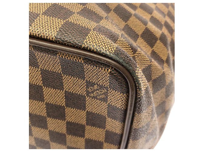 Borsa Boston Louis Vuitton Damier Greenwich PM Marrone - vista 3