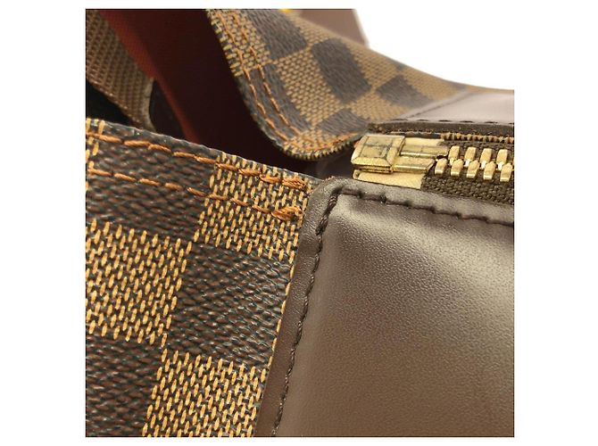 Borsa Boston Louis Vuitton Damier Greenwich PM Marrone - vista 7