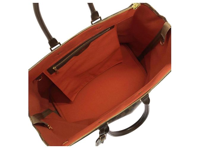Borsa Boston Louis Vuitton Damier Greenwich PM Marrone - vista 9