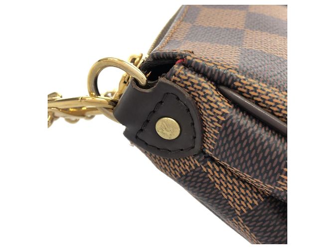 Borsa a tracolla Louis Vuitton Damier Eva Marrone - vista 4