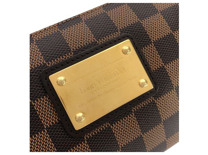 Borsa a tracolla Louis Vuitton Damier Eva Marrone - vista 5